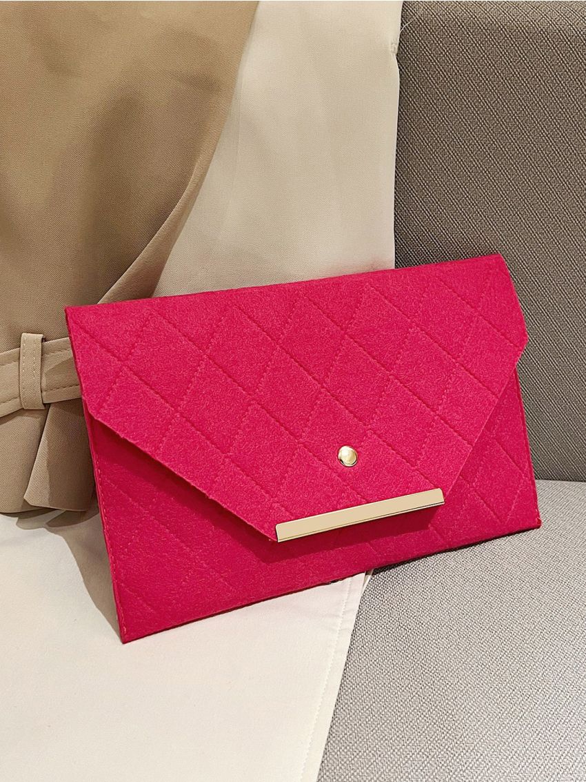 Metal Decor Flap Square Bag