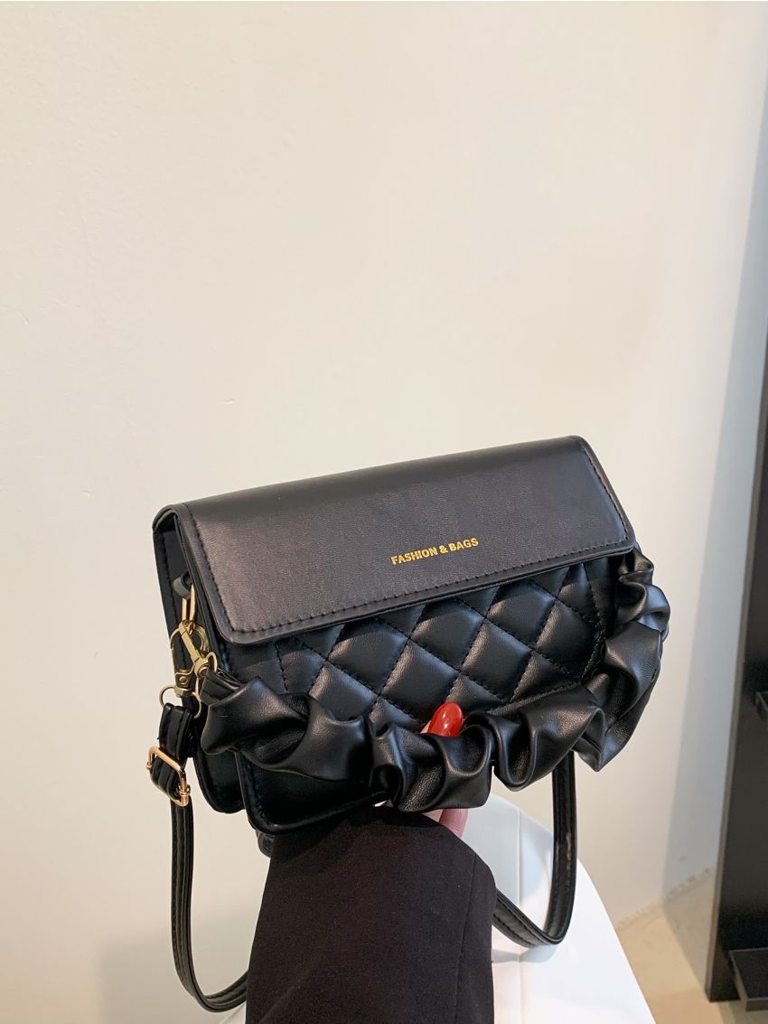 Mini Quilted Pattern Flap Square Bag