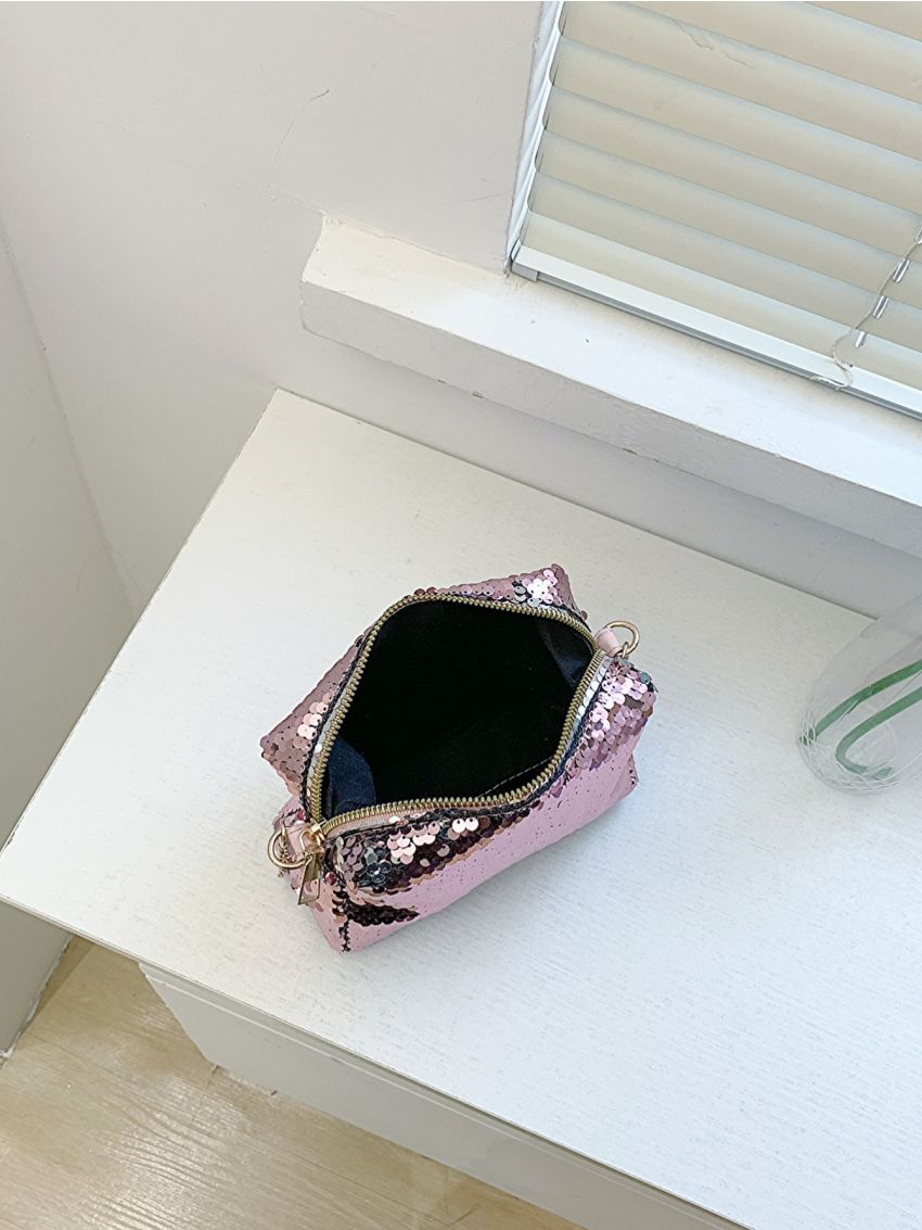 Mini Sequin Decor Chain Square Bag