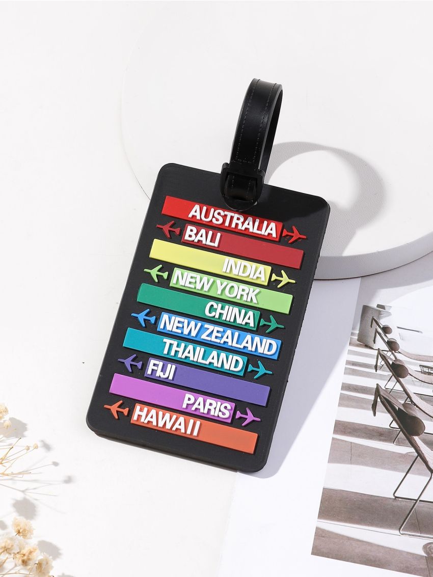 Letter Graphic Luggage Tag
