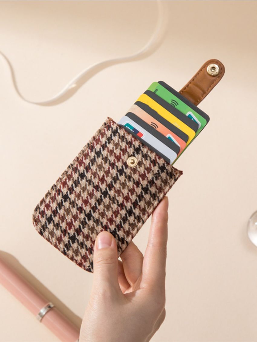 Houndstooth Pattern Card Holder