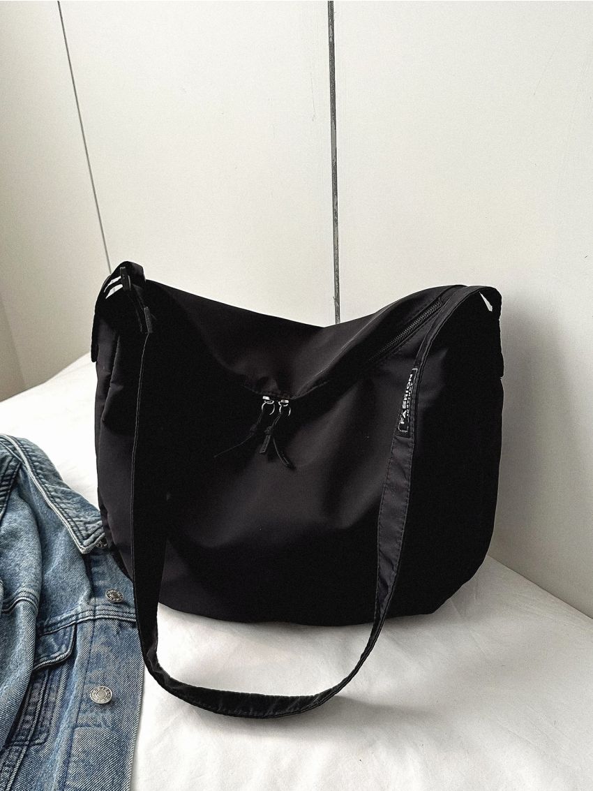 Minimalist Hobo Bag Medium Neon Red