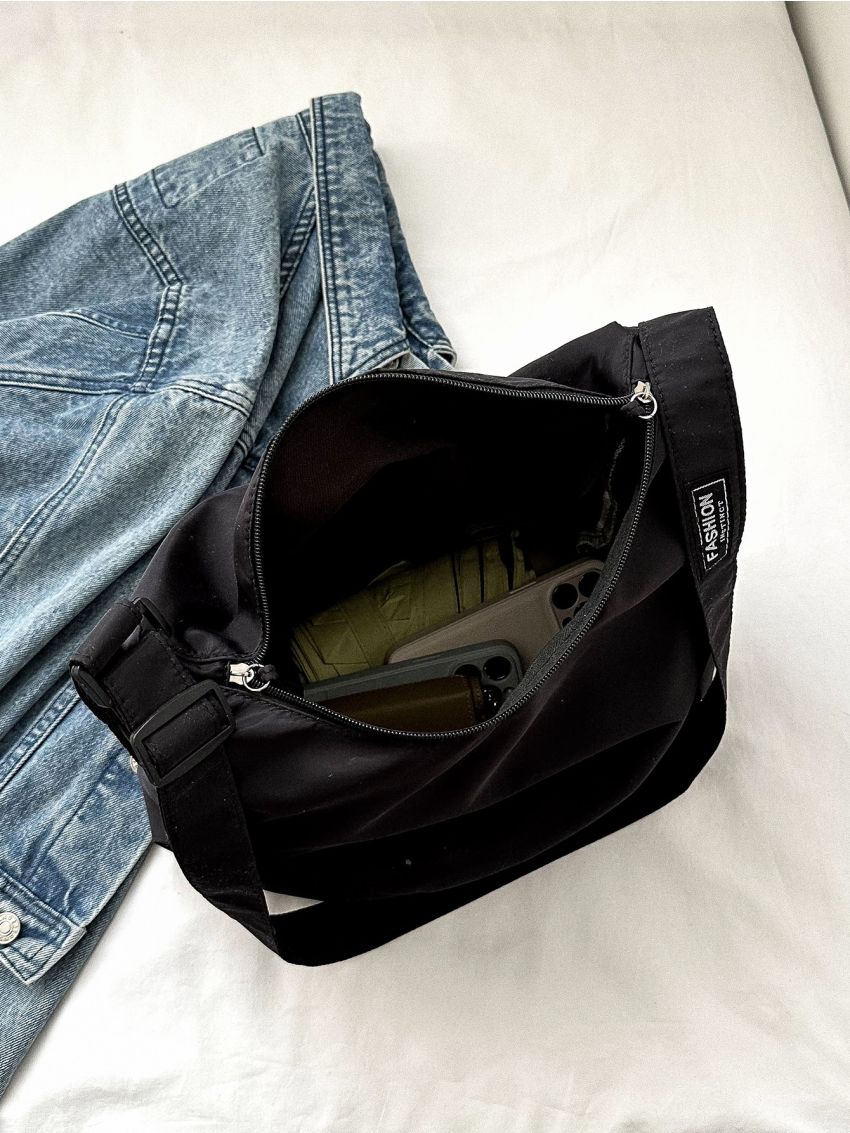 Minimalist Hobo Bag Medium Neon Red