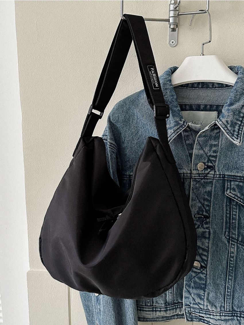 Minimalist Hobo Bag Medium Neon Red