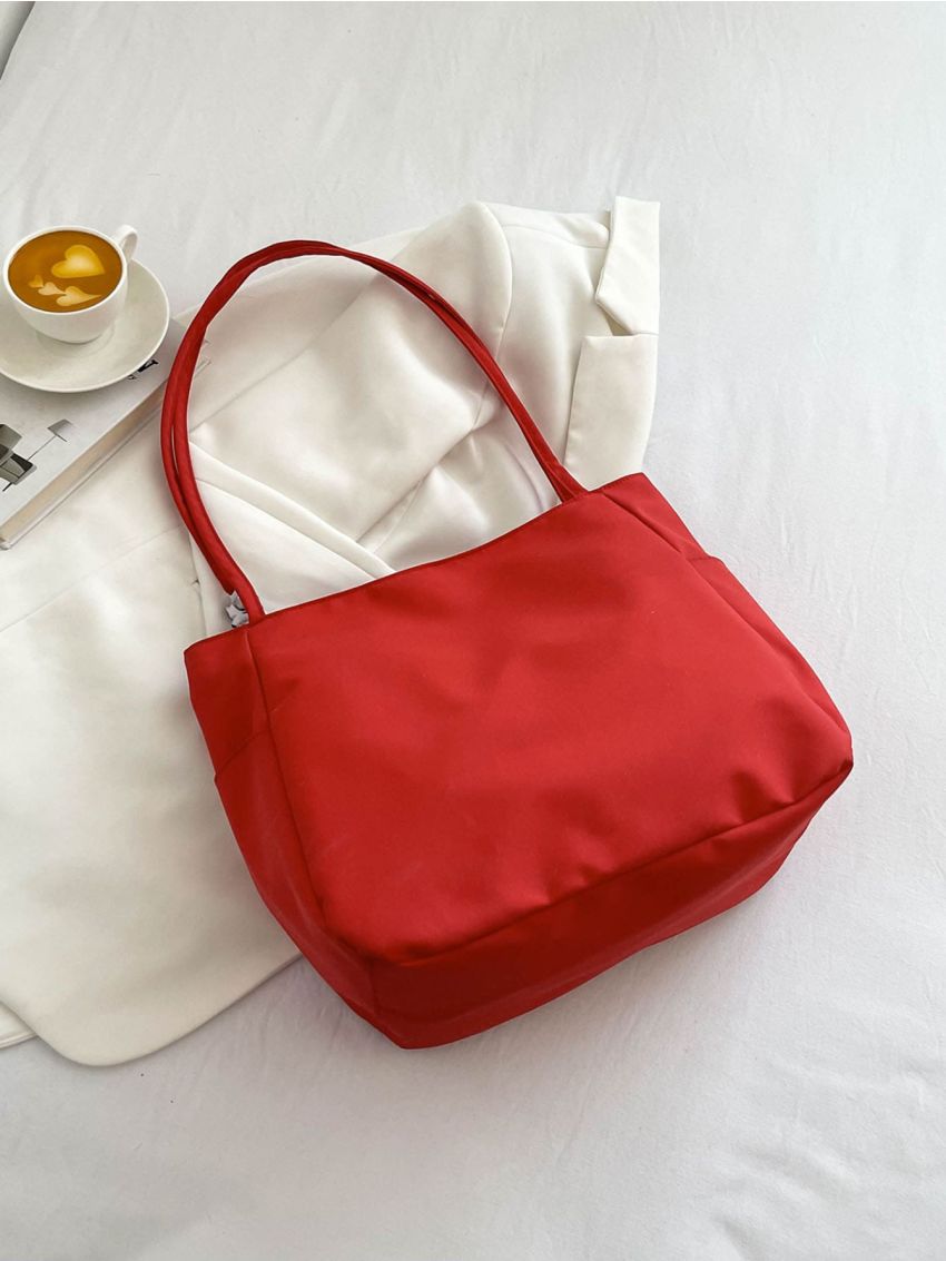 Neon-pink Twilly Scarf Decor Shopper Bag