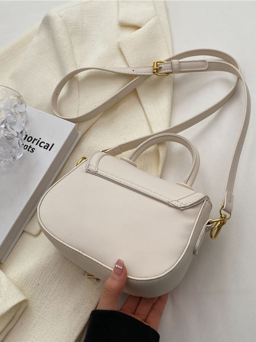 Mini Metal Decor Flap Saddle Bag