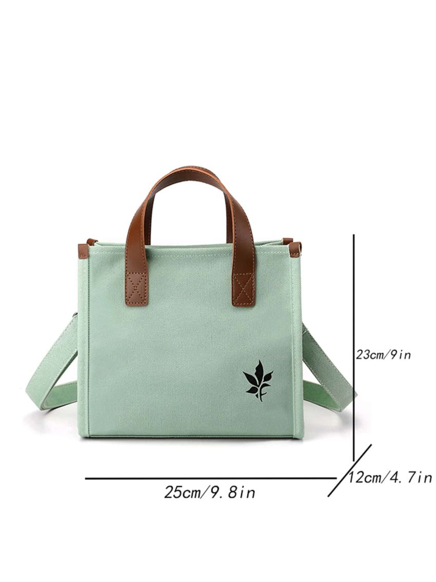 Leaf Graphic Square Bag