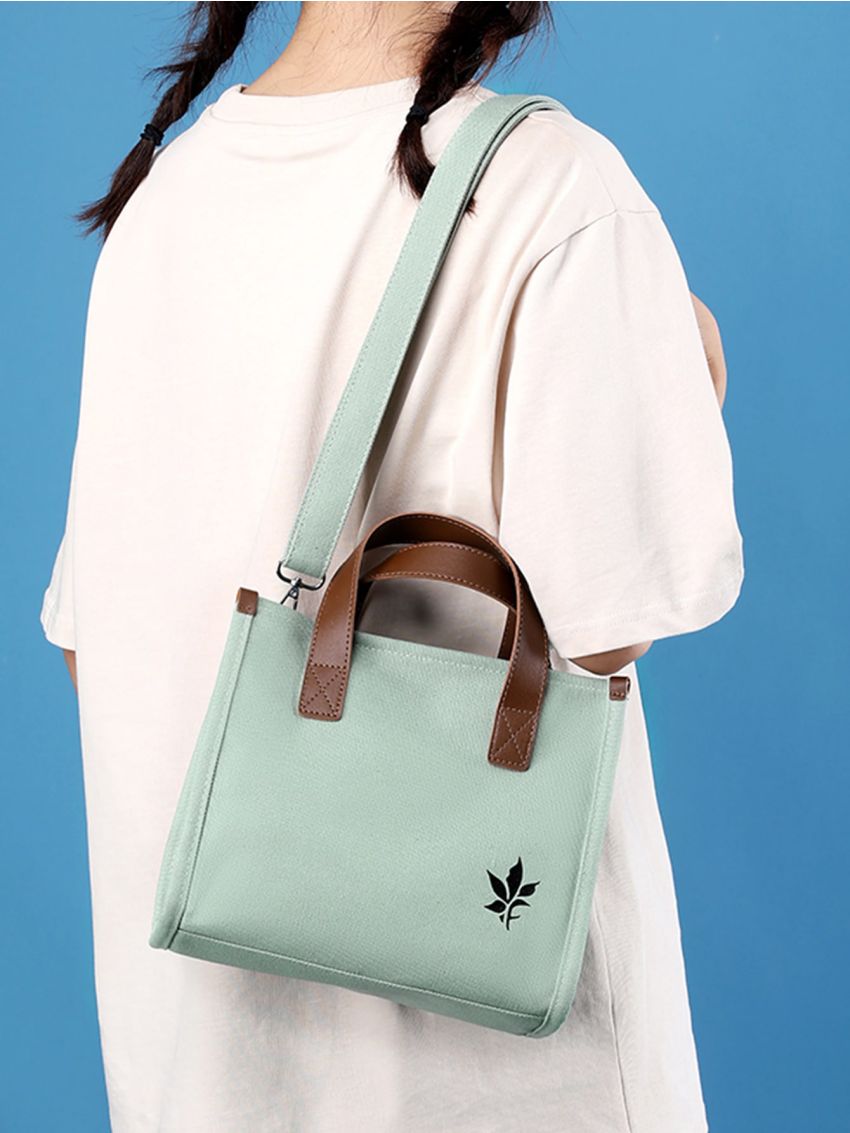 Leaf Graphic Square Bag