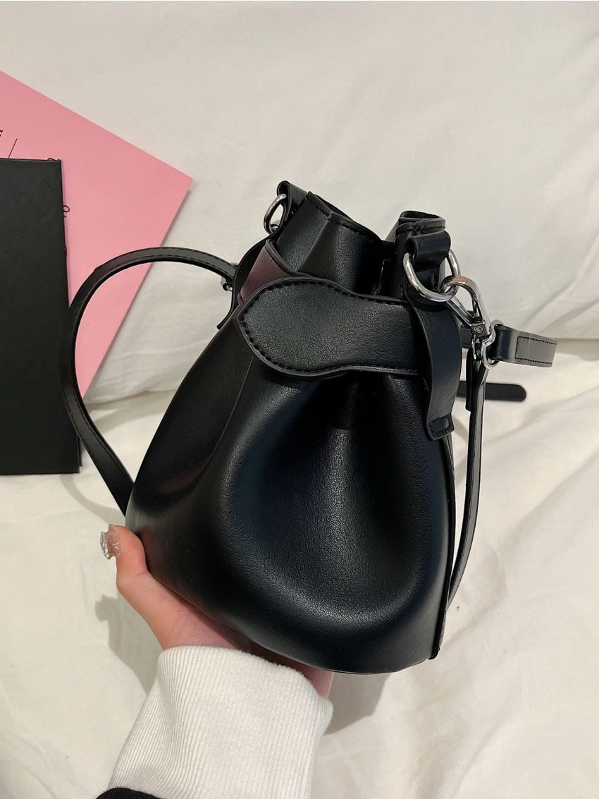 Mini Ruched Detail Bucket Bag