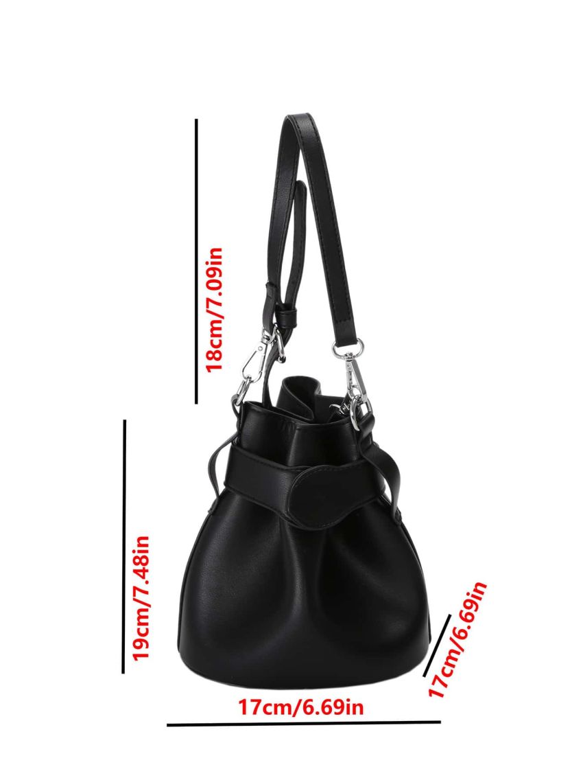 Mini Ruched Detail Bucket Bag