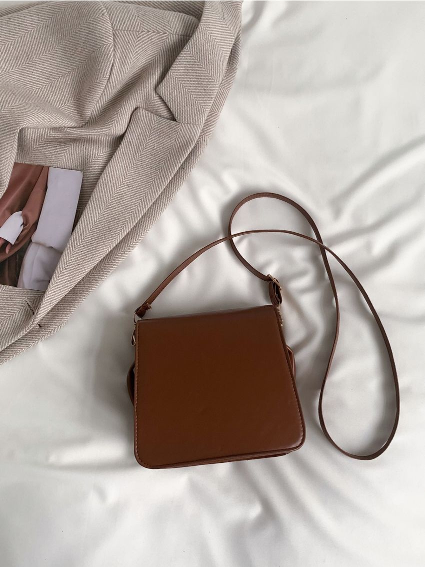 Mini Two Tone Flap Square Bag