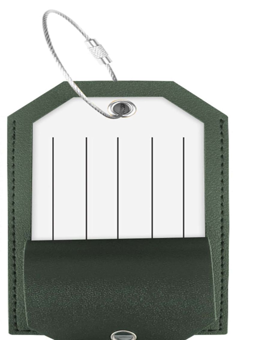 PU Luggage Tags Fashion Solid Color Suitcase Name ID Address Tag Women Men Travel Luggage Tag