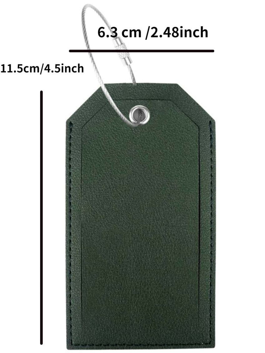 PU Luggage Tags Fashion Solid Color Suitcase Name ID Address Tag Women Men Travel Luggage Tag