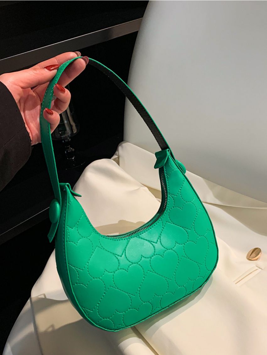 Heart Stitch Hobo Bag