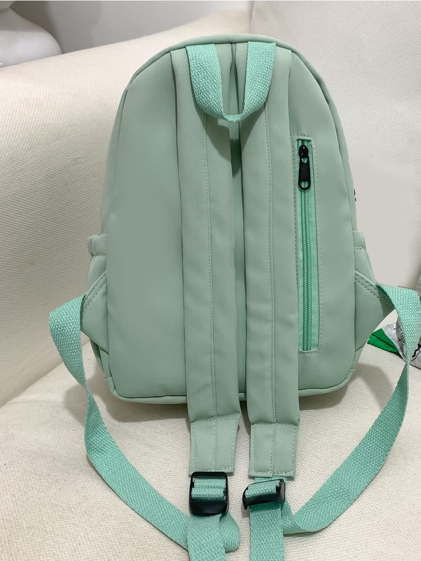 Letter Patch Decor Classic Backpack