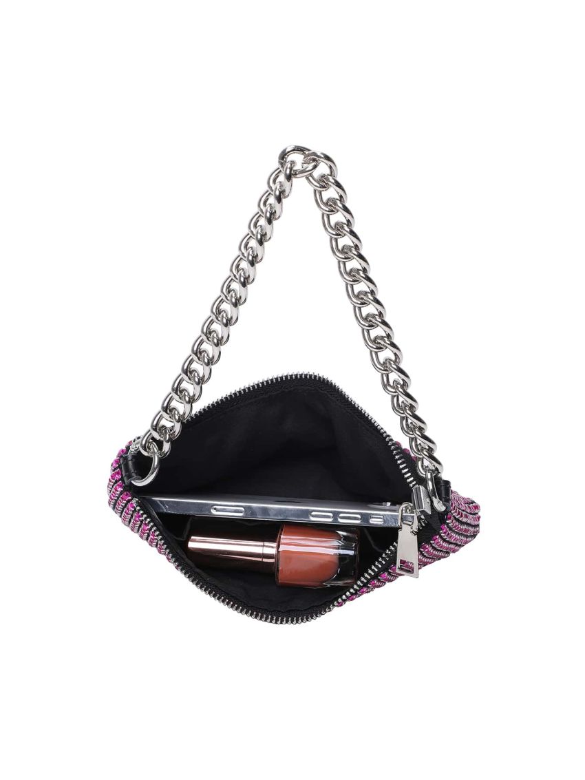 Mini Rhinestone Decor Chain Square Bag