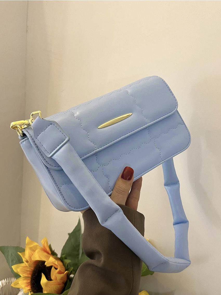 Quilted Flap Square Bag