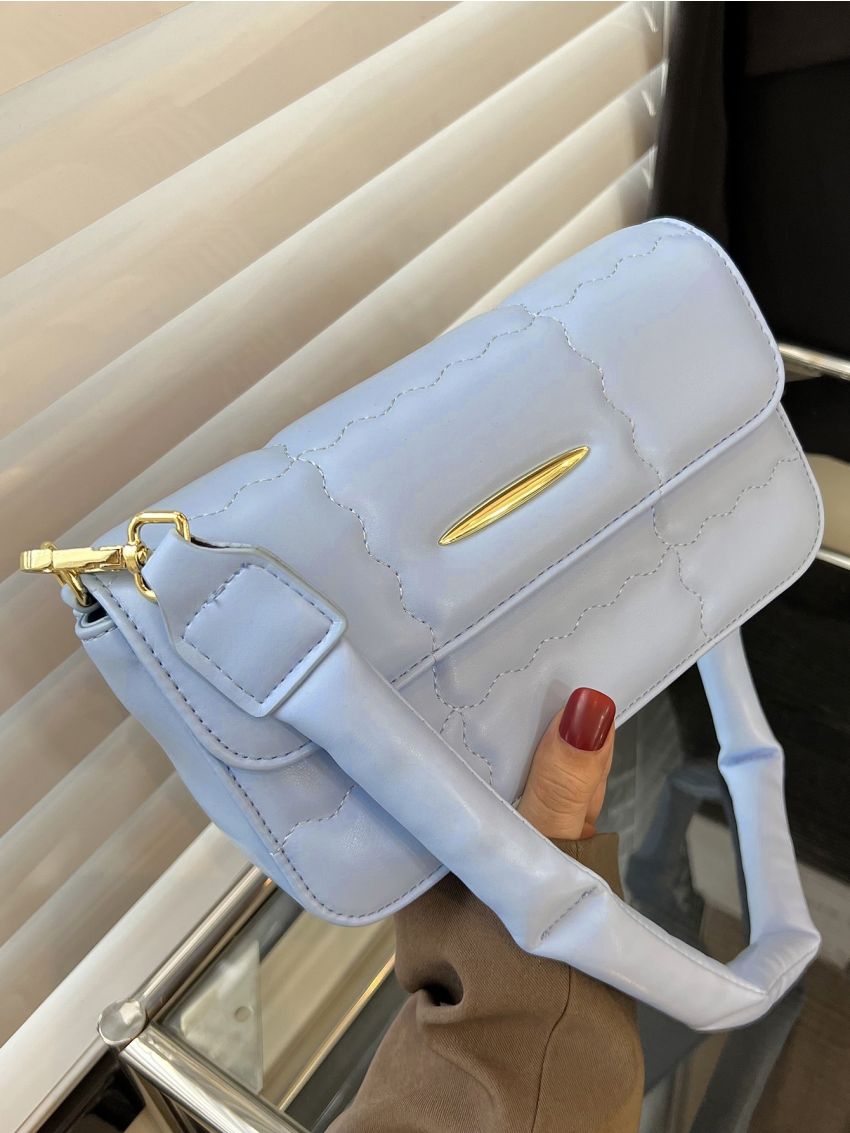 Quilted Flap Square Bag