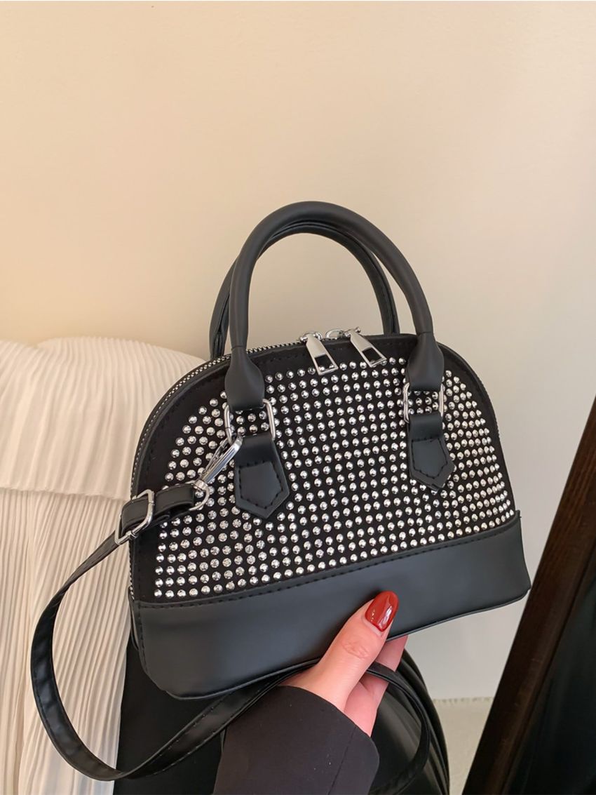 Studded Decor Dome Bag