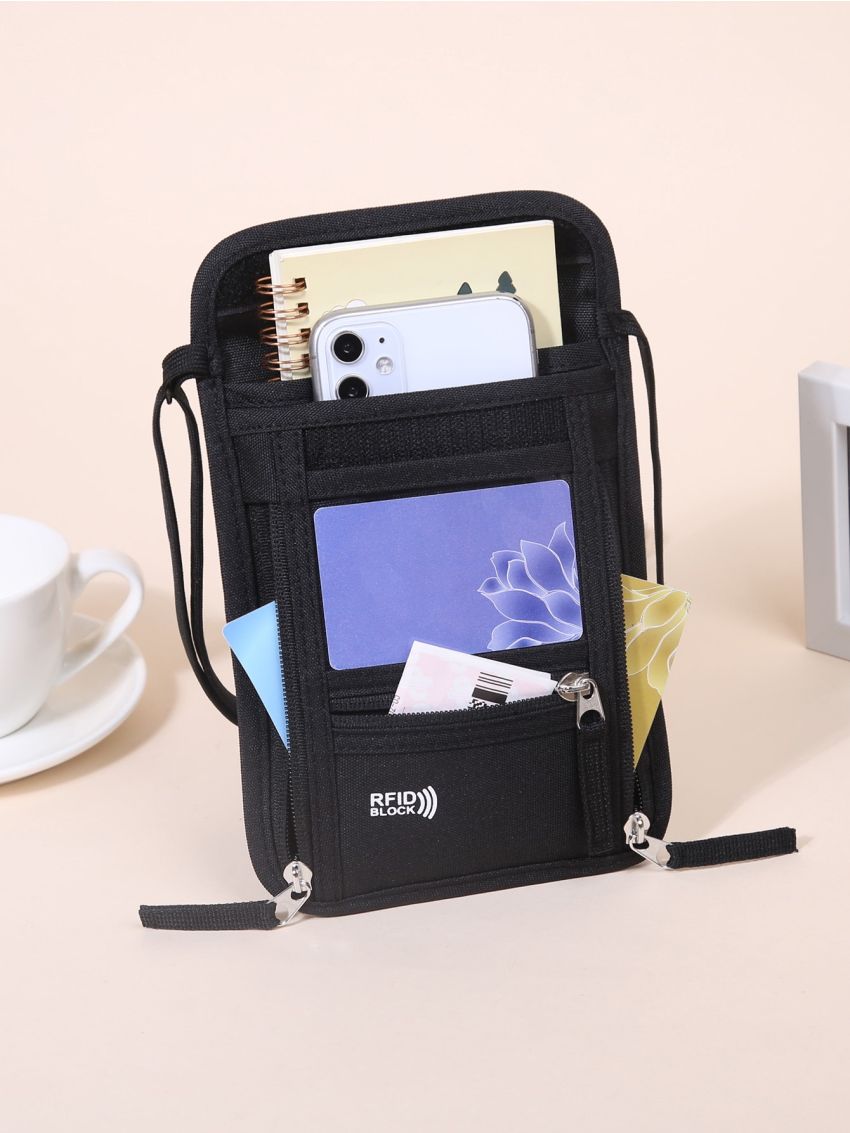Letter Graphic Multi-compartment Square Bag