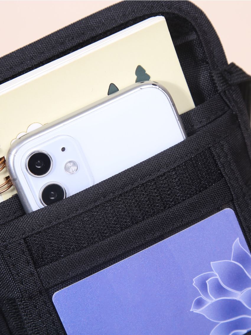 Letter Graphic Multi-compartment Square Bag