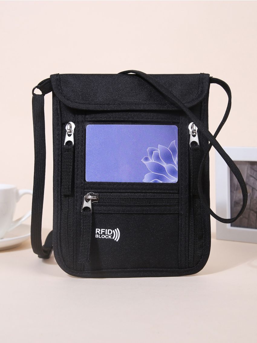 Letter Graphic Multi-compartment Square Bag