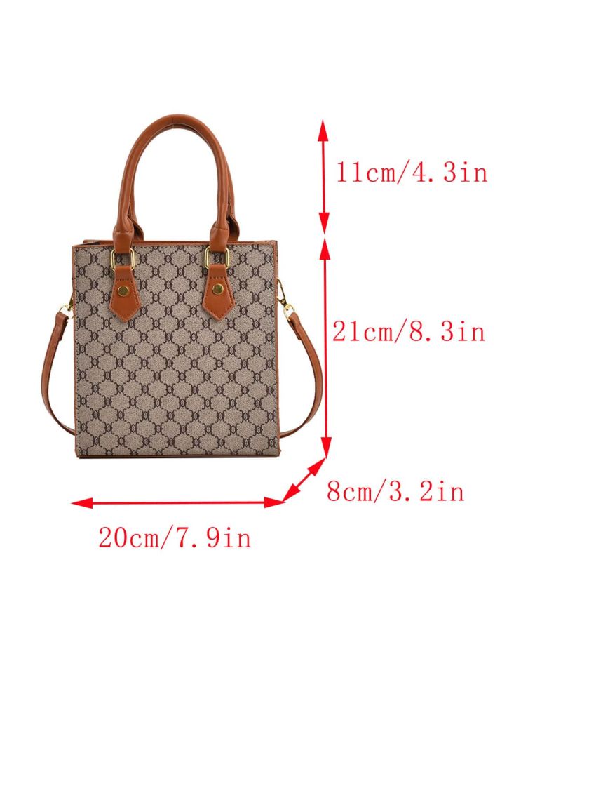 Mini Allover Print Square Bag