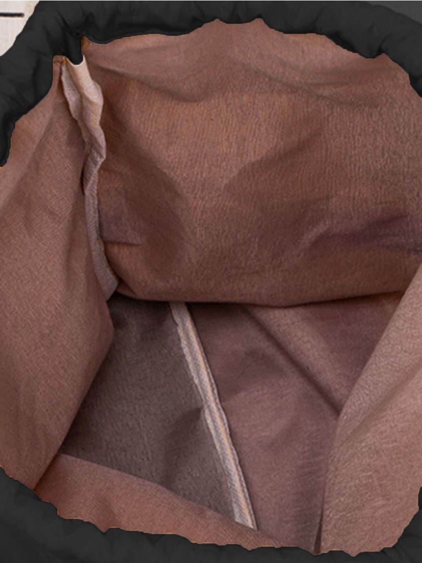 Letter Patch Decor Drawstring Backpack