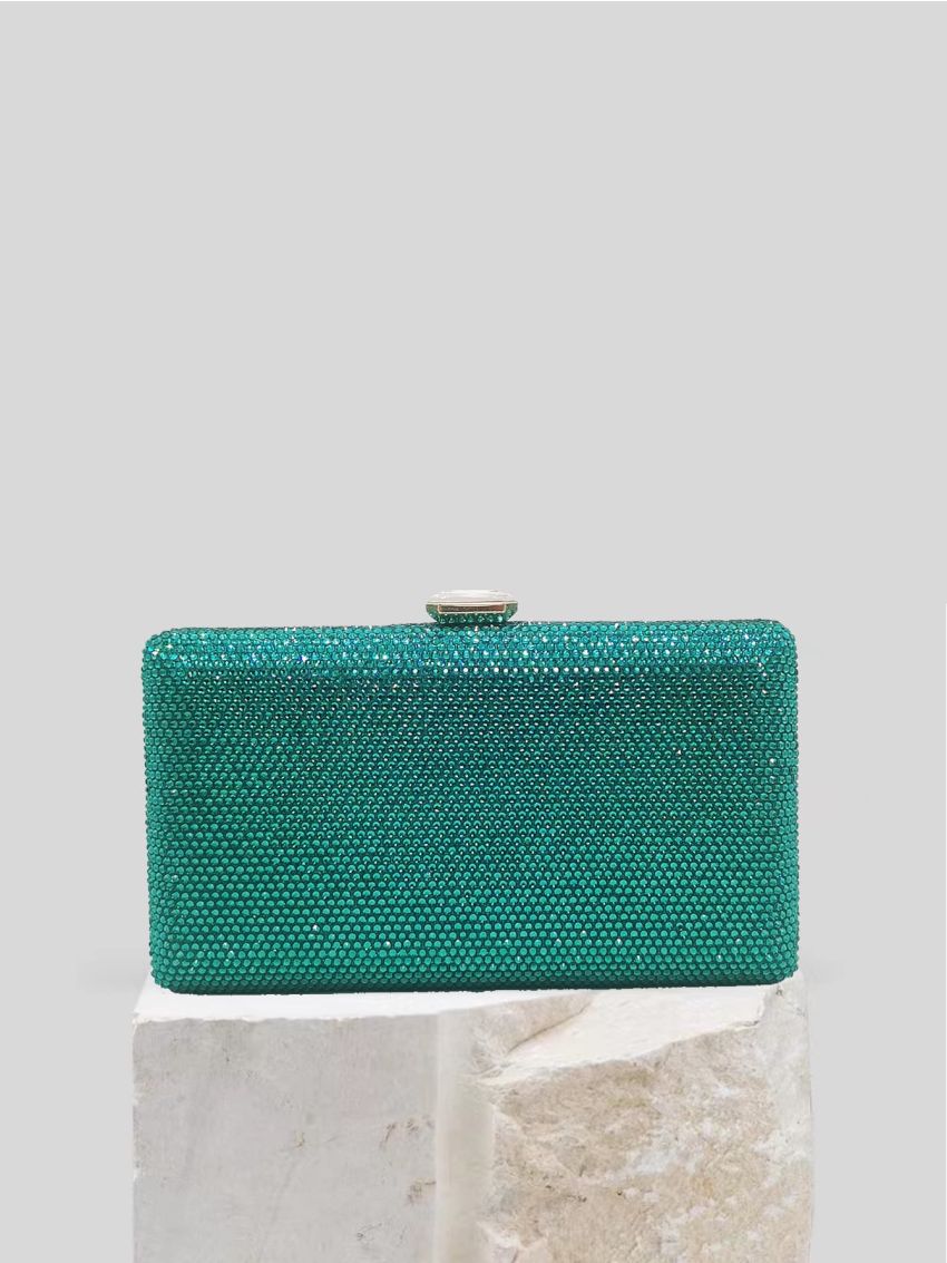 Mini Rhinestone Decor Box Bag
