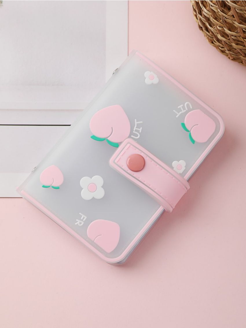 Cartoons Fruit 20 Slot Credit Cards Holder Wallet for Women Kawaii Business Card Holders Avocado