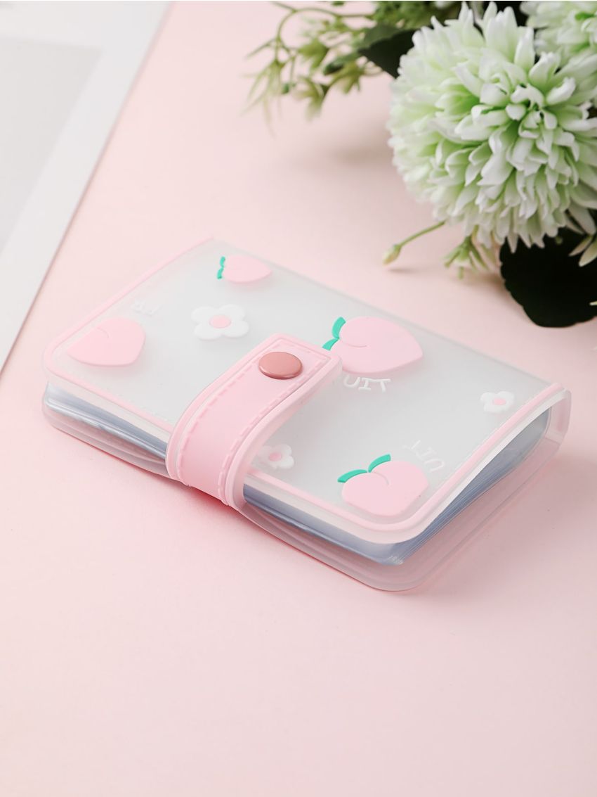 Cartoons Fruit 20 Slot Credit Cards Holder Wallet for Women Kawaii Business Card Holders Avocado