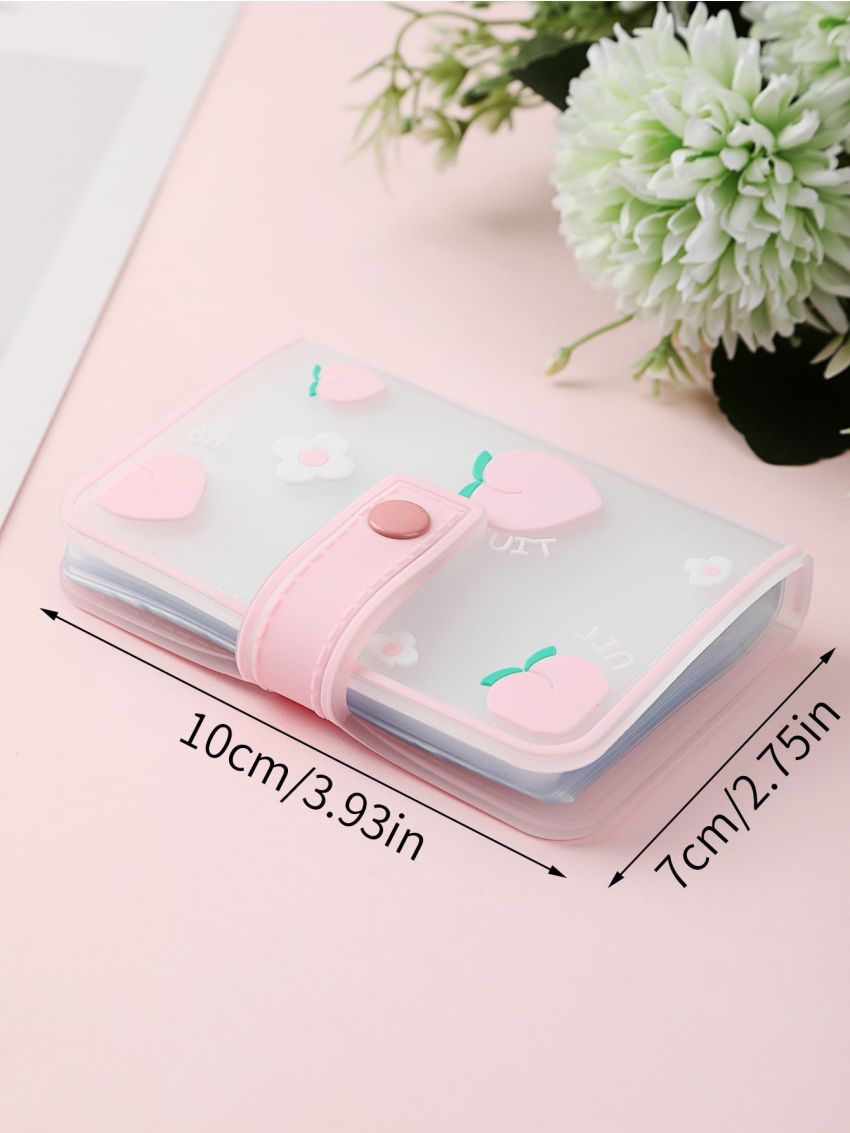 Cartoons Fruit 20 Slot Credit Cards Holder Wallet for Women Kawaii Business Card Holders Avocado