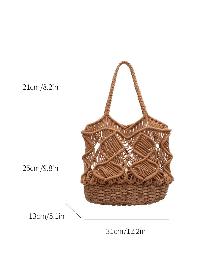Hollow Out Straw Bag