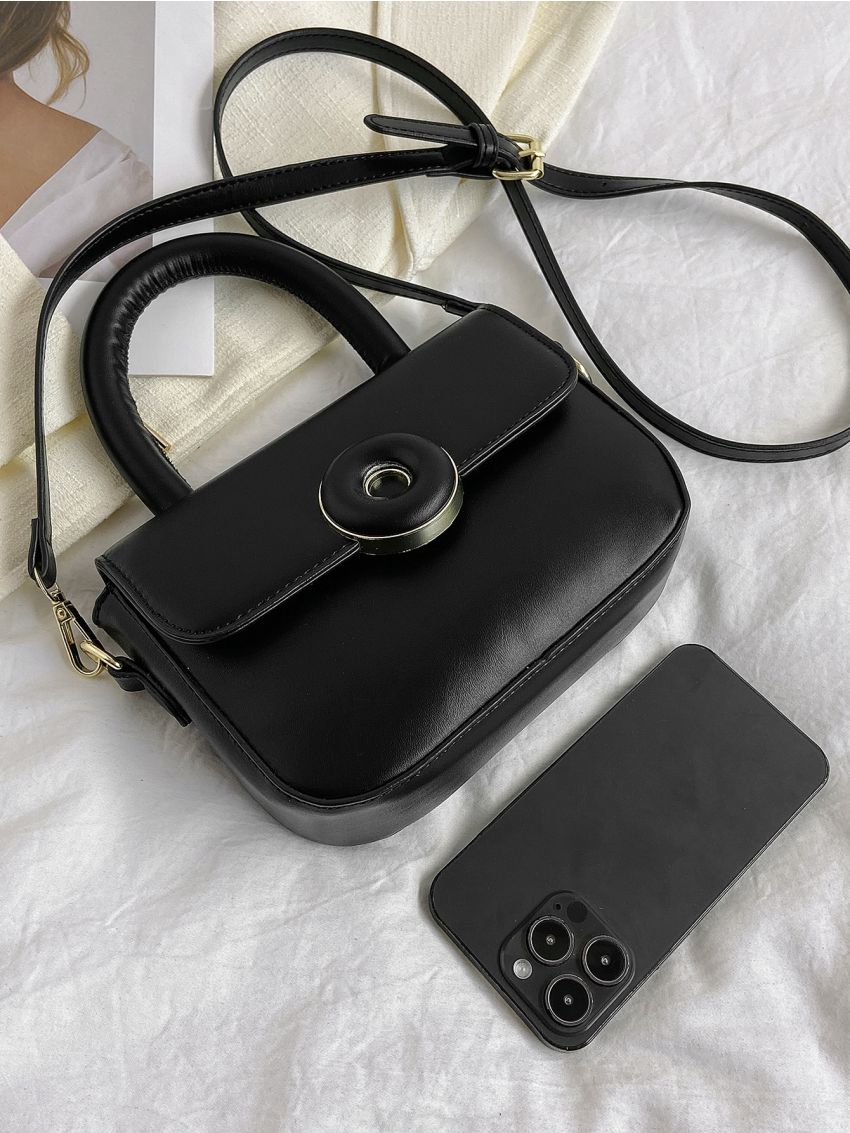 Mini Letter Graphic Flap Square Bag