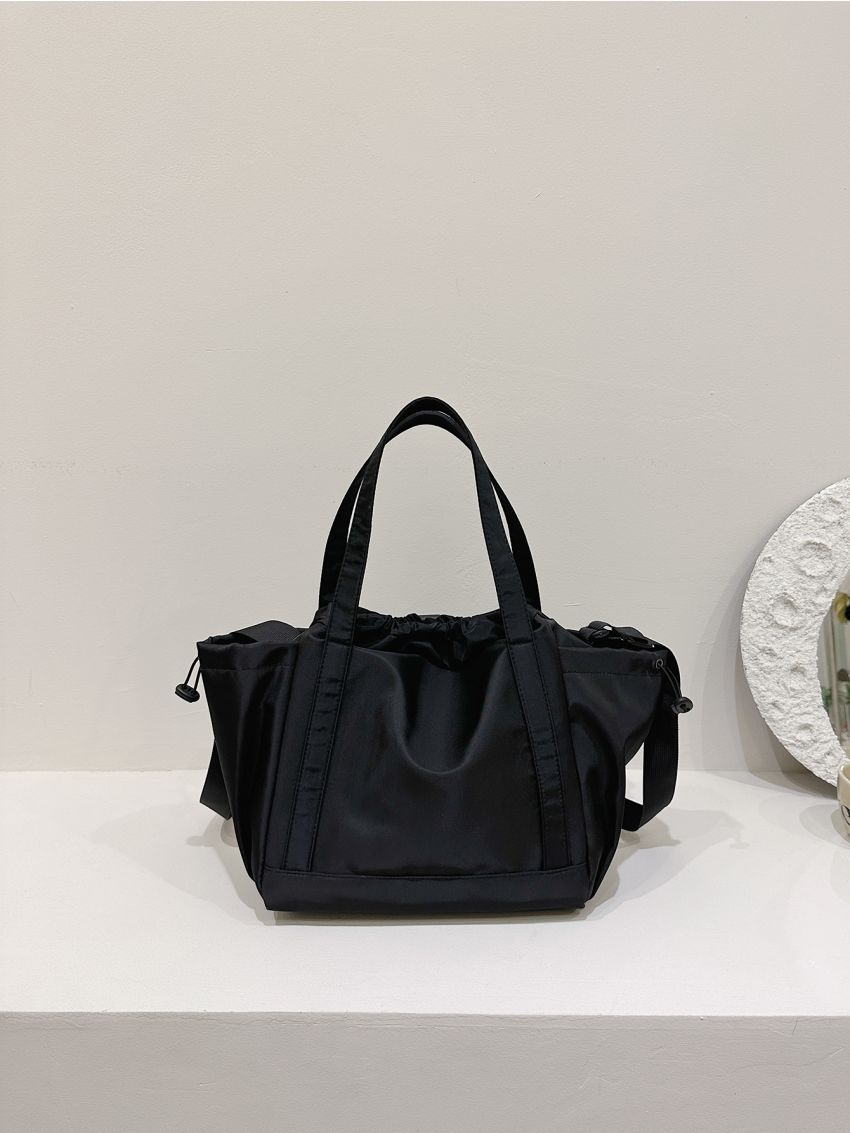 Star Pattern Shopper Bag Drawstring Design Tote Bag With Bag Charm