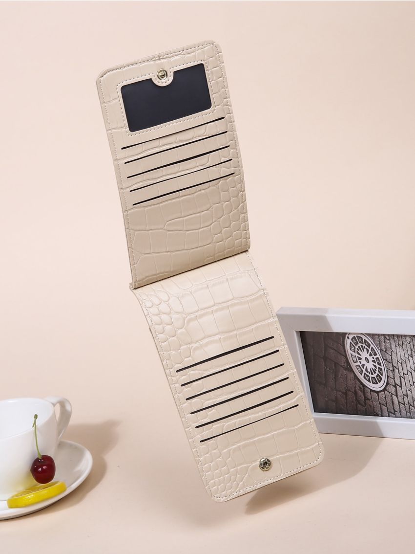 Mini Crocodile Embossed Square Bag