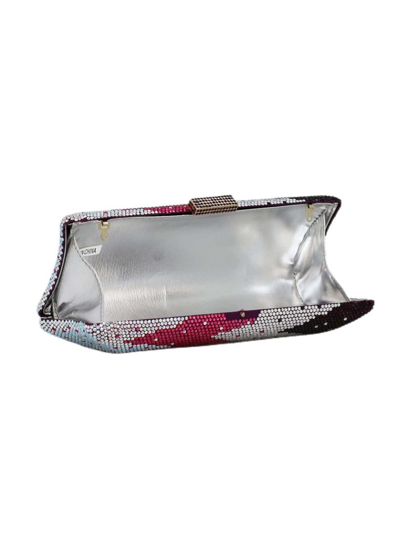 Rhinestone Decor Chain Box Bag