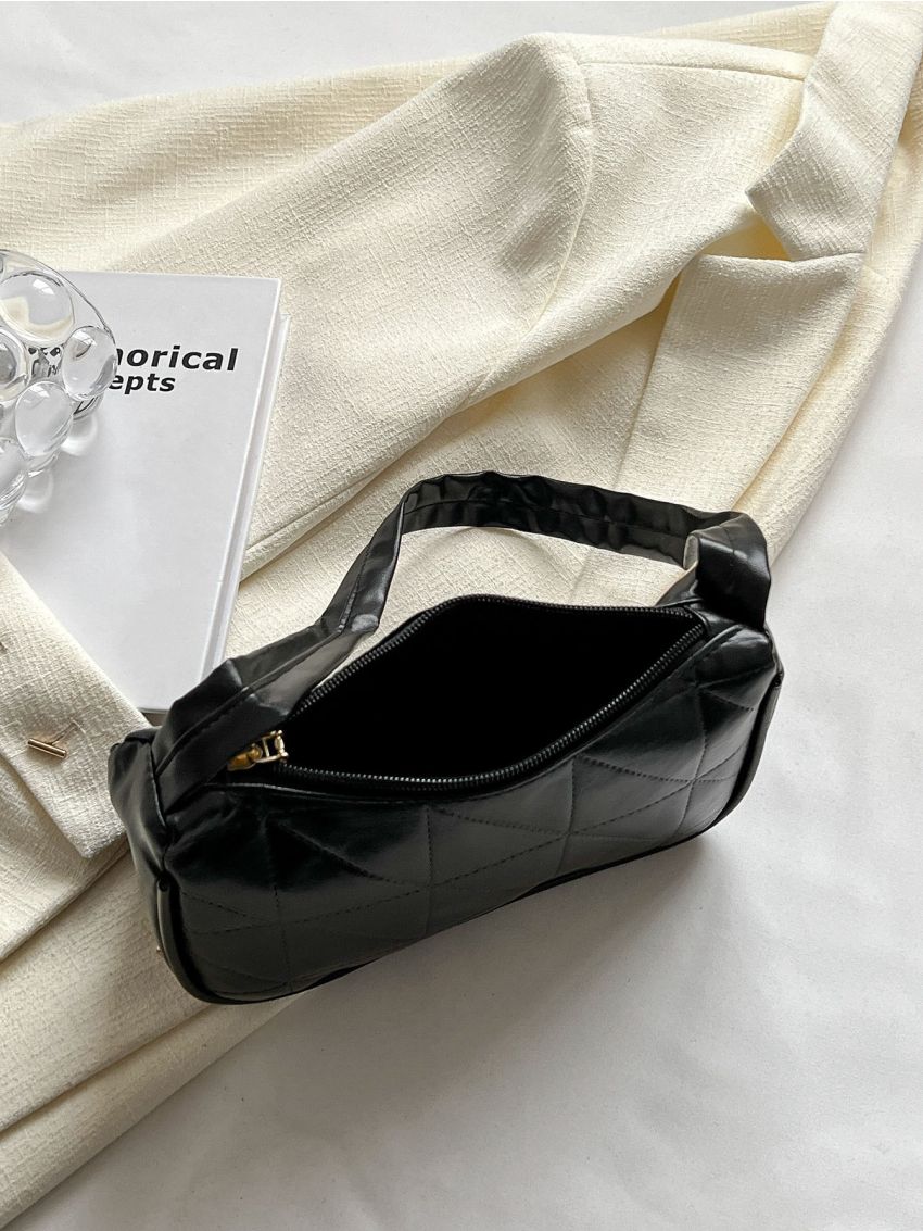 Quilted Detail Hobo Bag