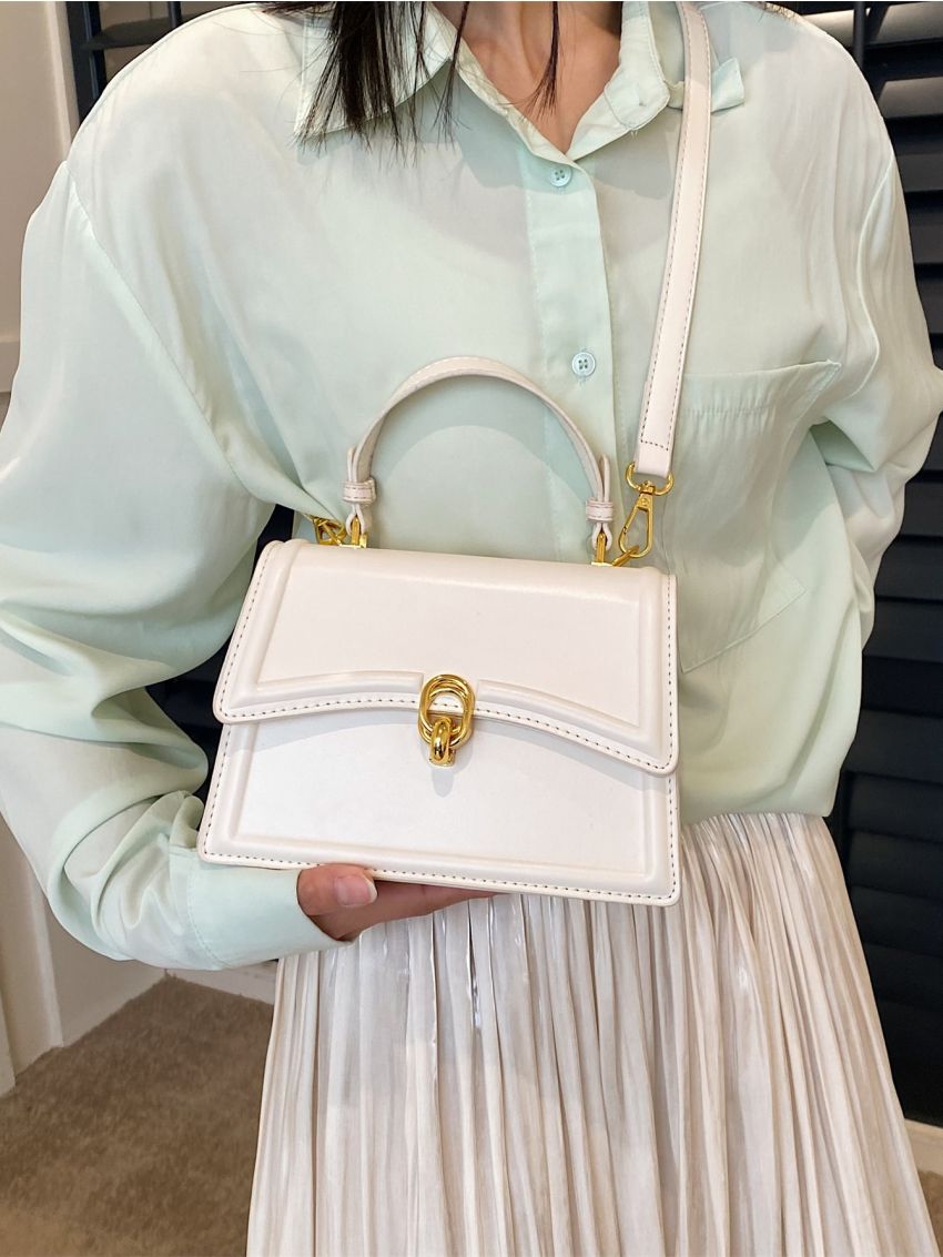 Mini Metal Decor Flap Square Bag