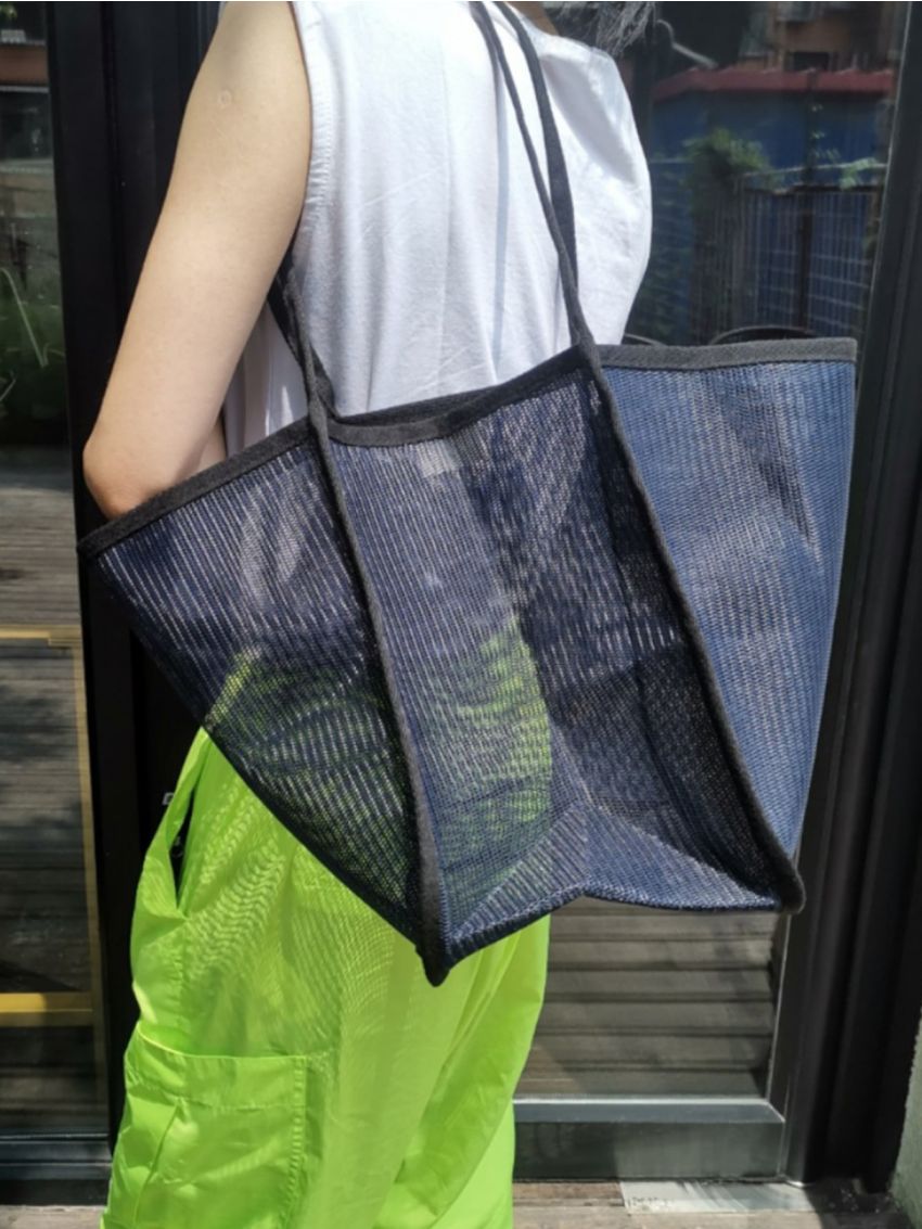 Minimalist Mesh Shopper Bag Large Beach Bag