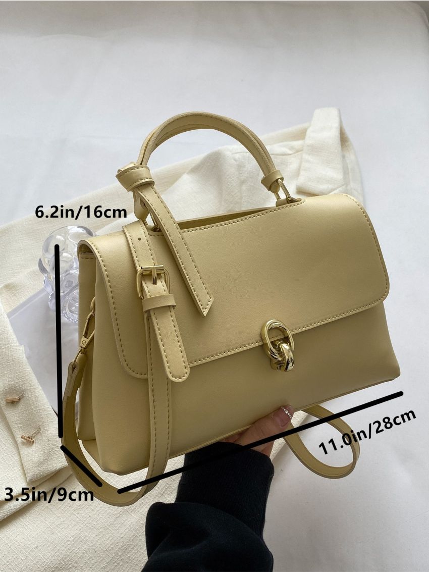Metal Lock Flap Square Bag