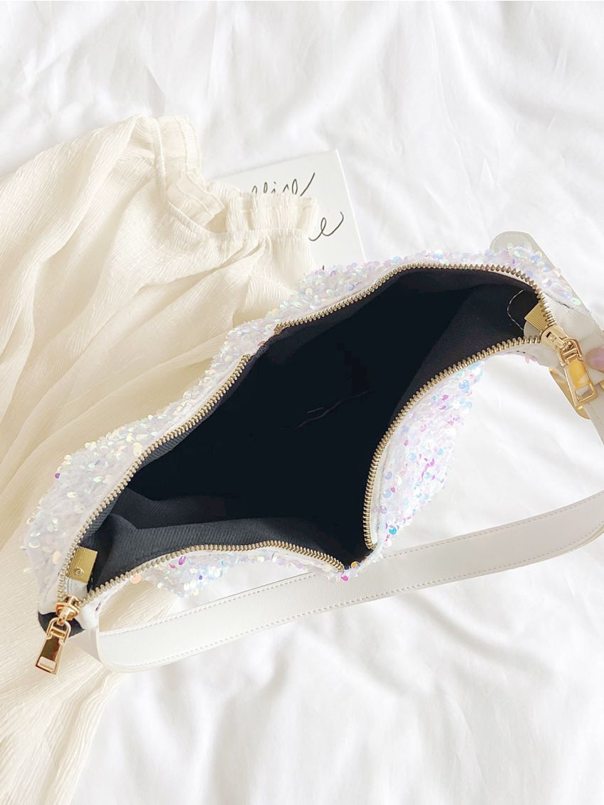Sequin Decor Hobo Bag
