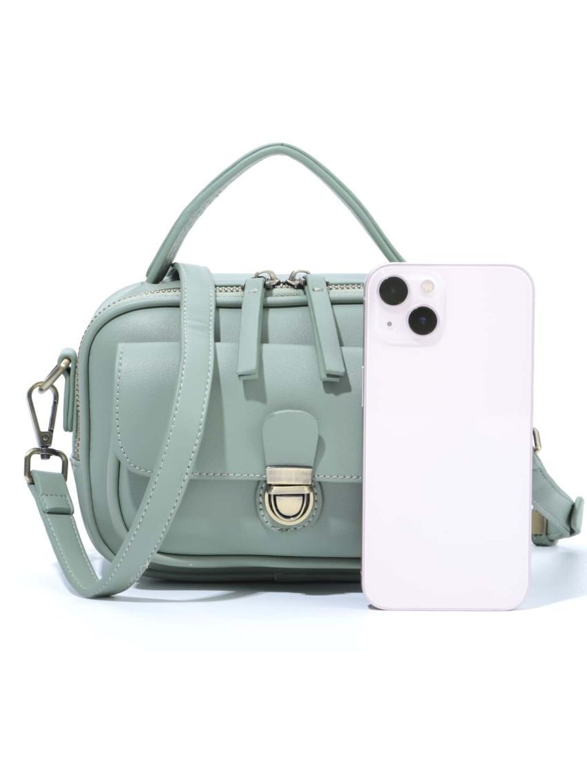 Mini Minimalist Push Lock Satchel Bag
