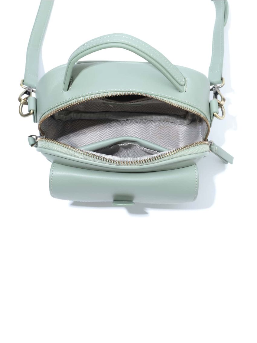 Mini Minimalist Push Lock Satchel Bag