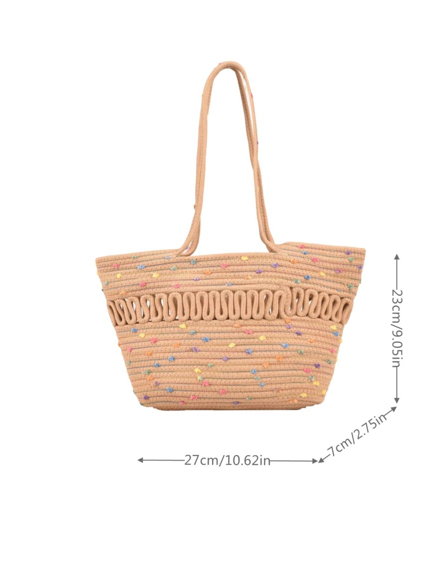 Colorful Dot Decor Shoulder Tote Bag