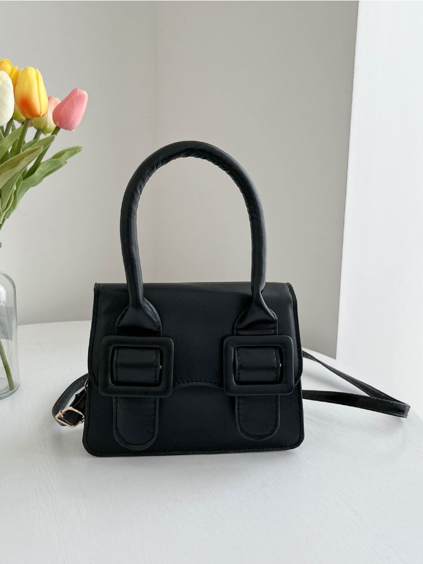 Mini Buckle Decor Flap Square Bag