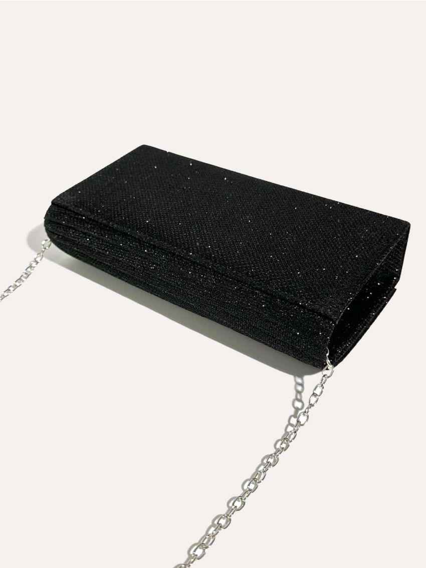 Mini Glitter Flap Chain Square Bag