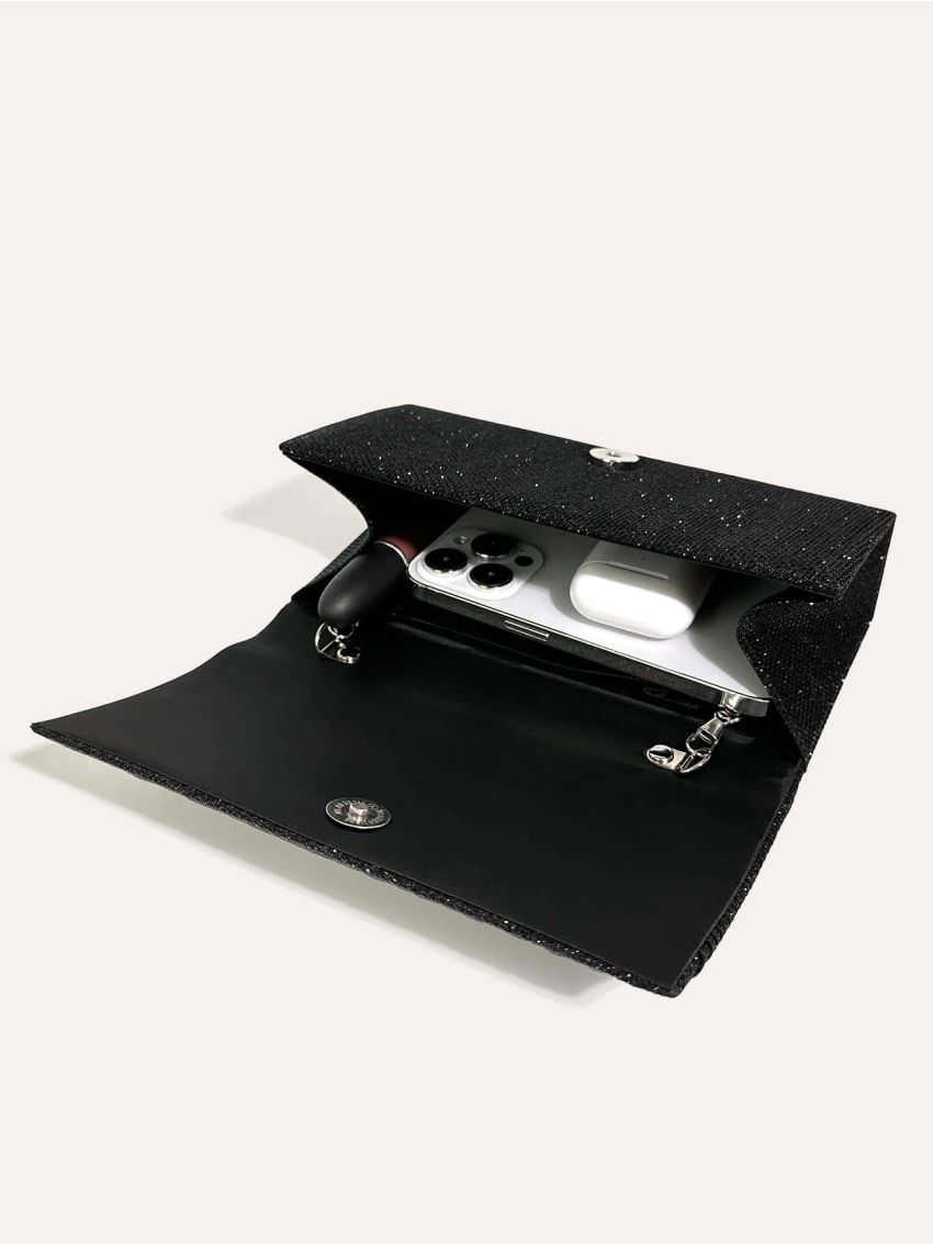 Mini Glitter Flap Chain Square Bag