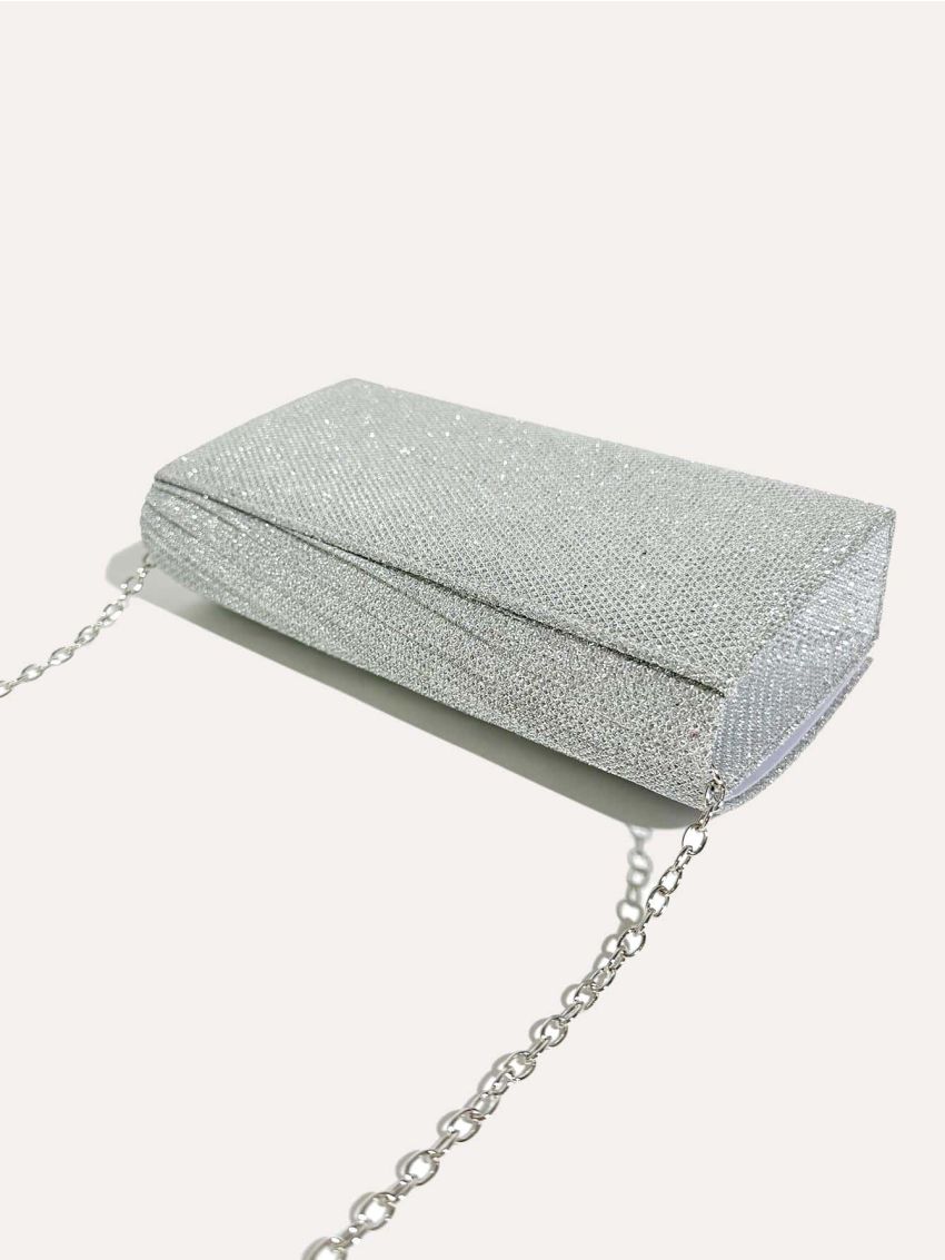 Mini Glitter Flap Chain Square Bag