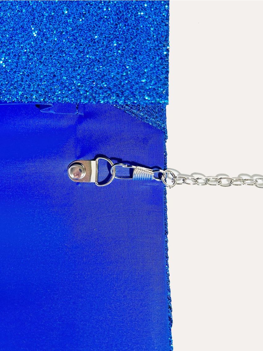 Mini Glitter Flap Chain Square Bag, Perfect Bride Purse For Wedding, Prom & Party Events